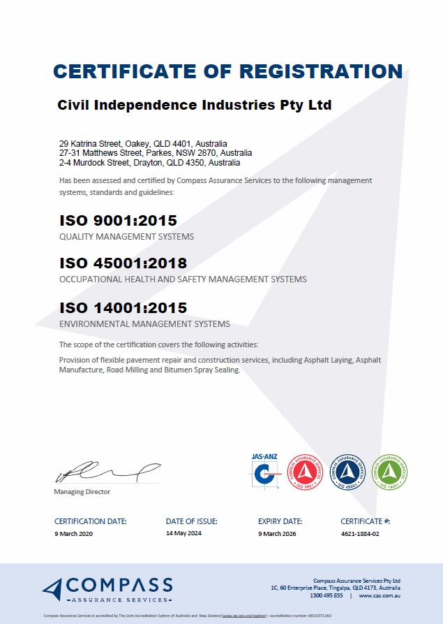 Compass Assurance Services certificate